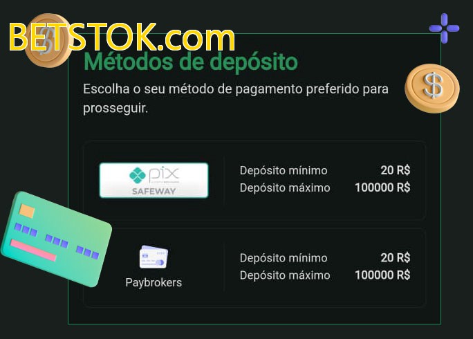 O cassino BETSTOK.combet oferece uma grande variedade de métodos de pagamento